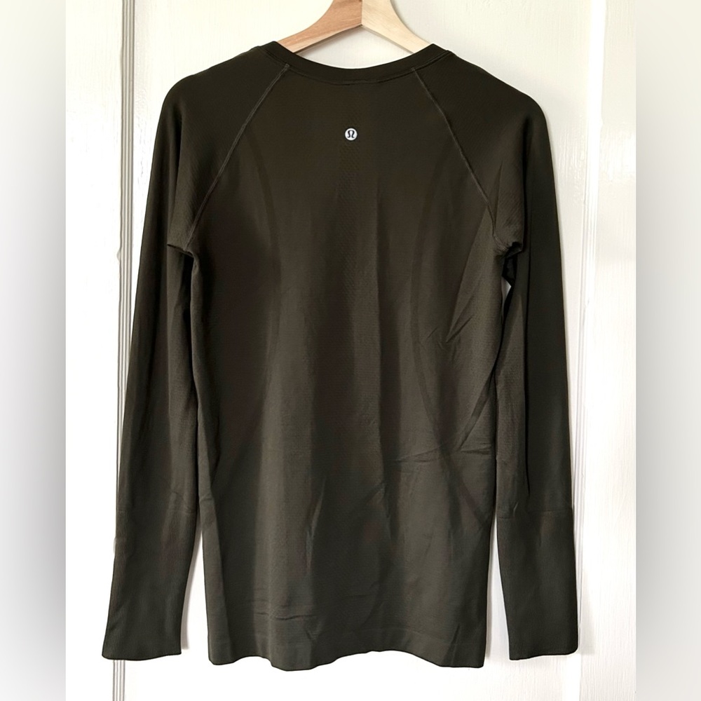 Lululemon Swiftly Tech Long Sleeve Crew Dark Olive 8 - Picture 2 of 3